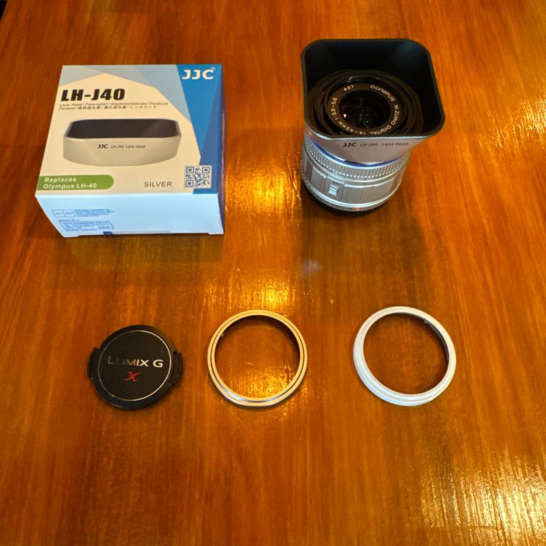 OLYMPUS 14-42mm F3.5-5.6II 角形フード 飾リング付