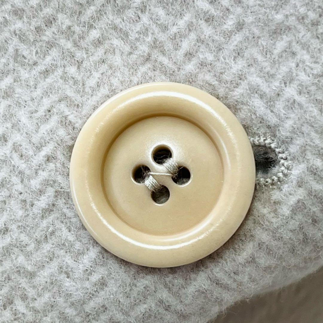 美品L✨マックスマーラ　マレーラ　ピーコート　カシミヤ混合　アイボリーベージュ