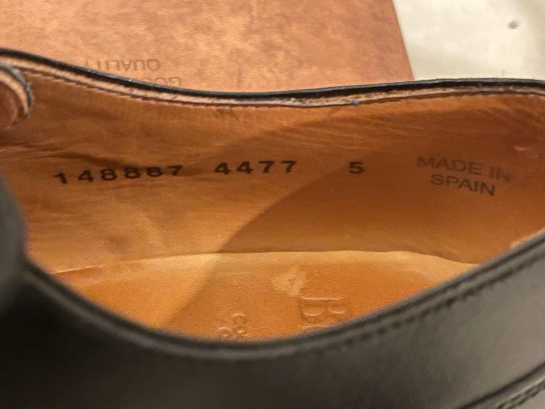 Berwick バーウィック Uチップシューズ 4477 サイズ5 24cm 黒