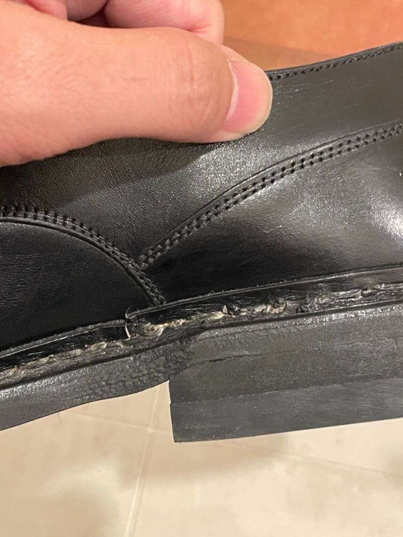 Berwick バーウィック Uチップシューズ 4477 サイズ5 24cm 黒