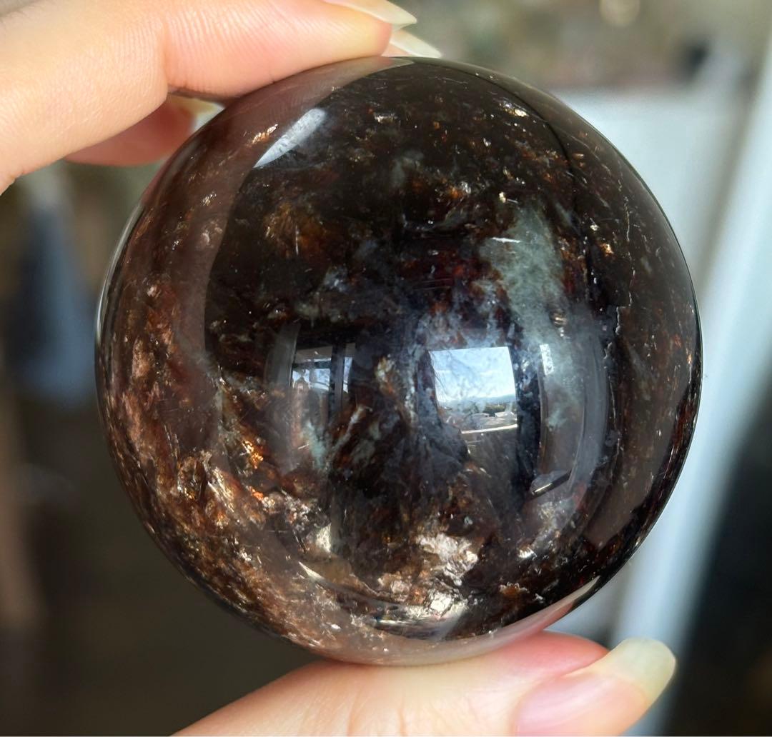 レア　高品質　ゴールド牡丹マイカ　スフィア