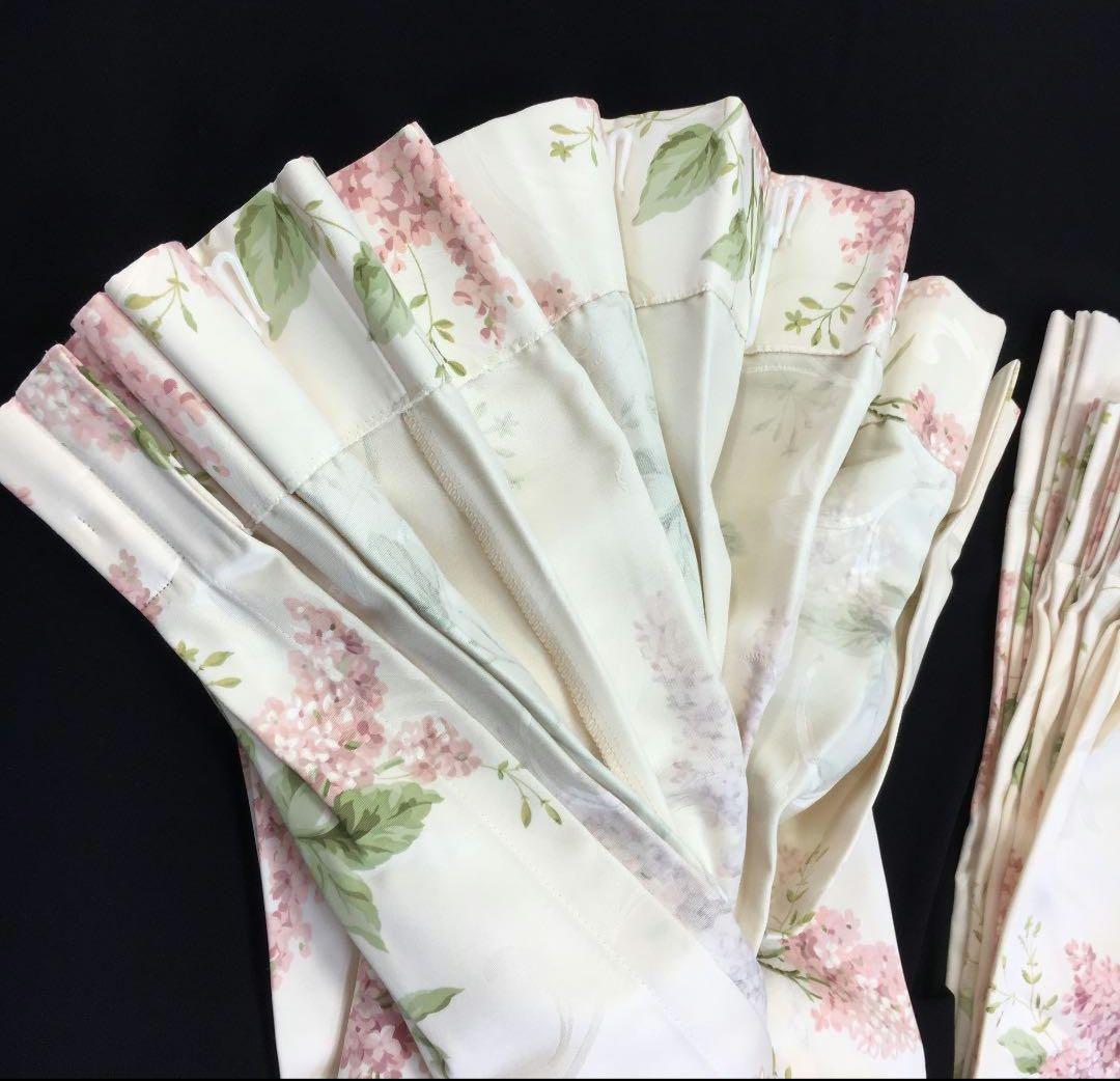 美品 カーテンKAWASHIMASELKON幅810㎝/丈2000㎝2枚