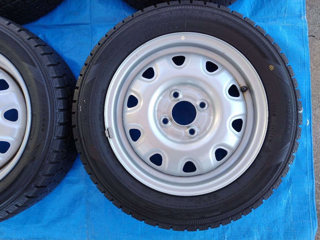 165/65R14【2/2】スタッドレスタイヤ、スチールホイール付、2本分割