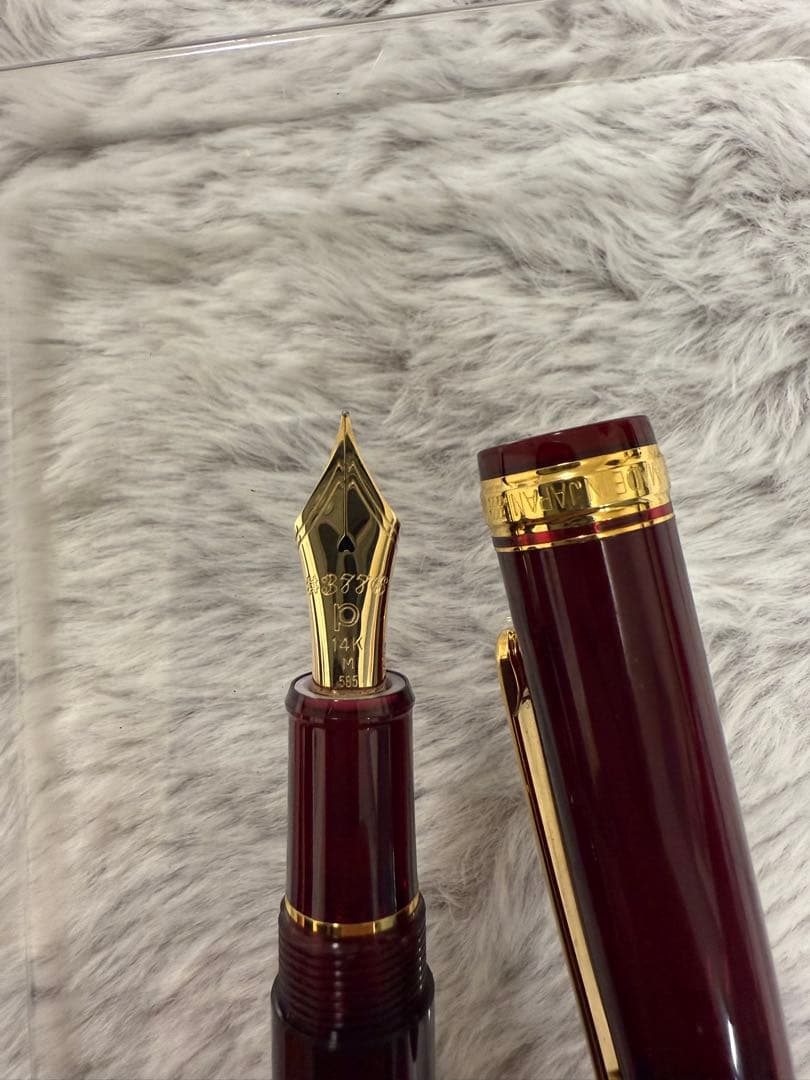 PLATINUM 14 K #3776 赤 万年筆