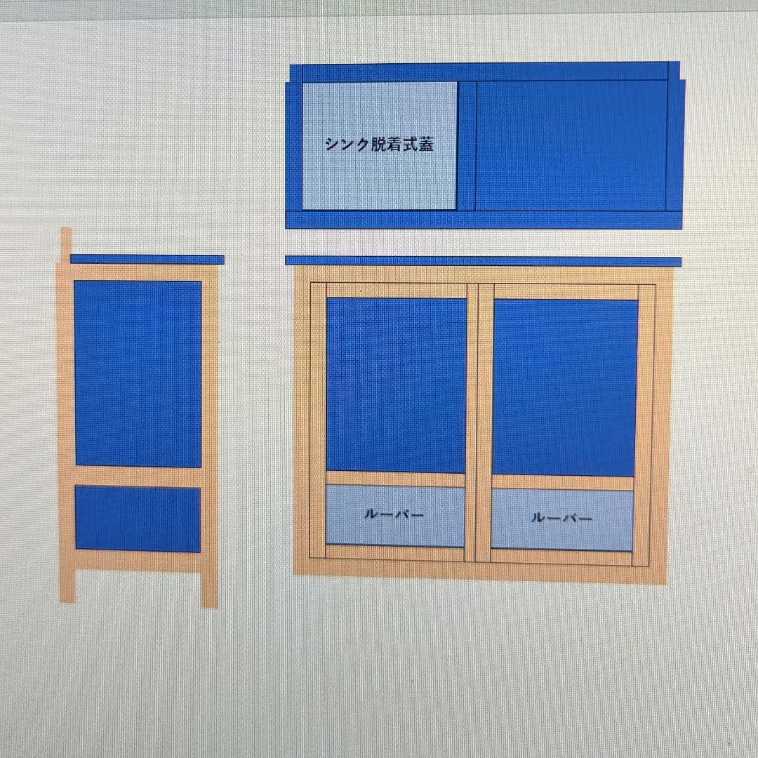 とこ様……オーダー専用【ガーデンシンク カバー】室外機カバー仕様