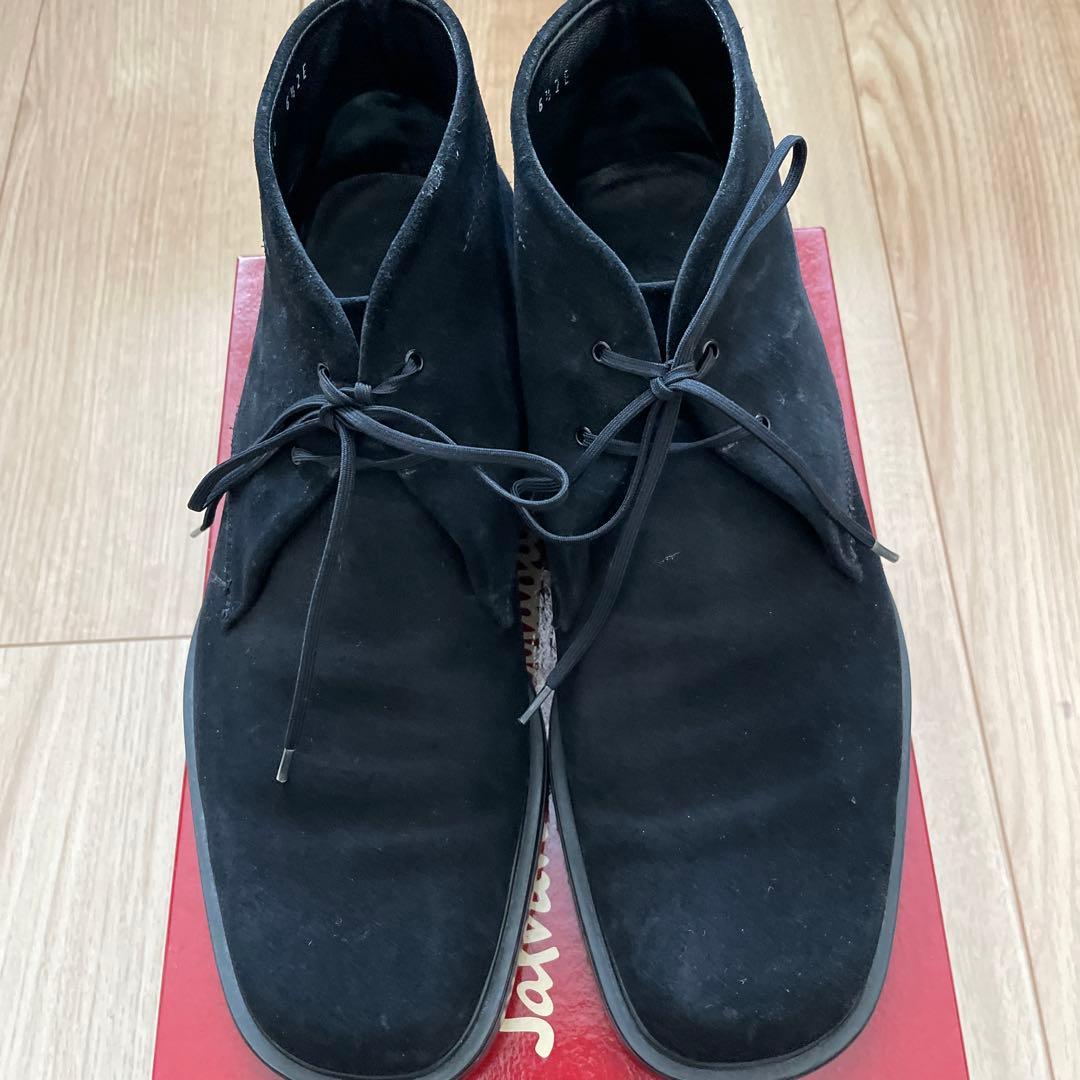 y*d様 【美品】Salvatore Ferragamo 黒チャッカブーツ 26