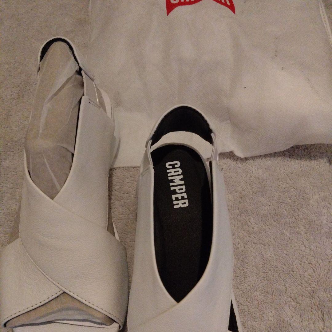 新品未使用★CAMPER　厚底コンフォートサンダル　ホワイト　23.5