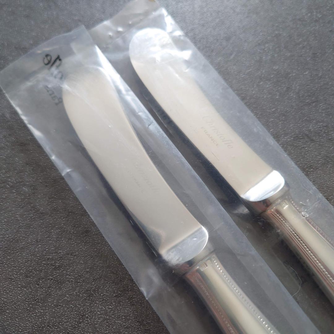 希少 クリストフル パール バターナイフ 未開封 2点