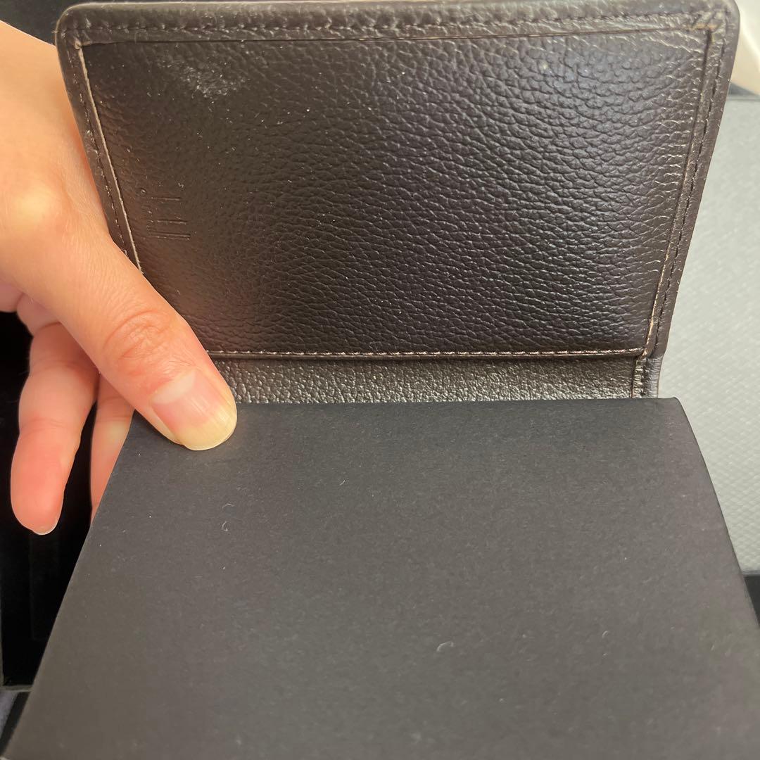 新品未使用　dunhill ダークブラウン 名刺入れ　ダンヒルカード入り