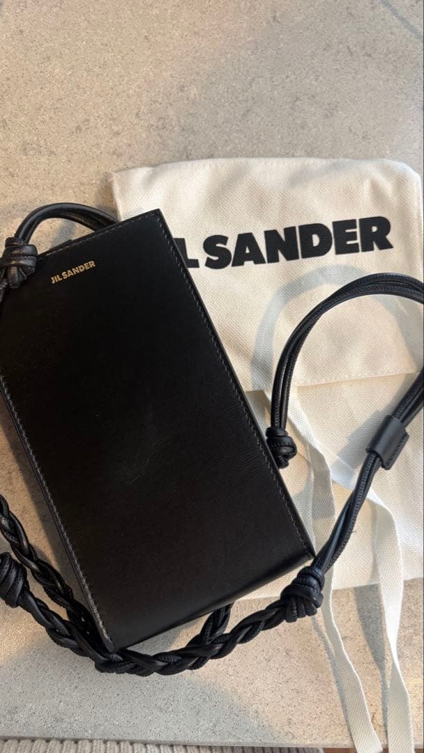 JIL SANDER ブラックショルダーバッグ