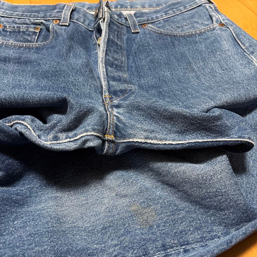 80s USA製 リーバイス501 黒カン 色落ち ストレート デニム ジーンズ