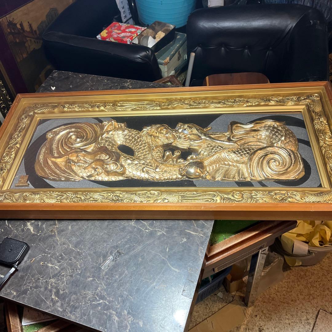 龍の額縁 金龍 龍 龍年 干支 縁起物 金龍の額