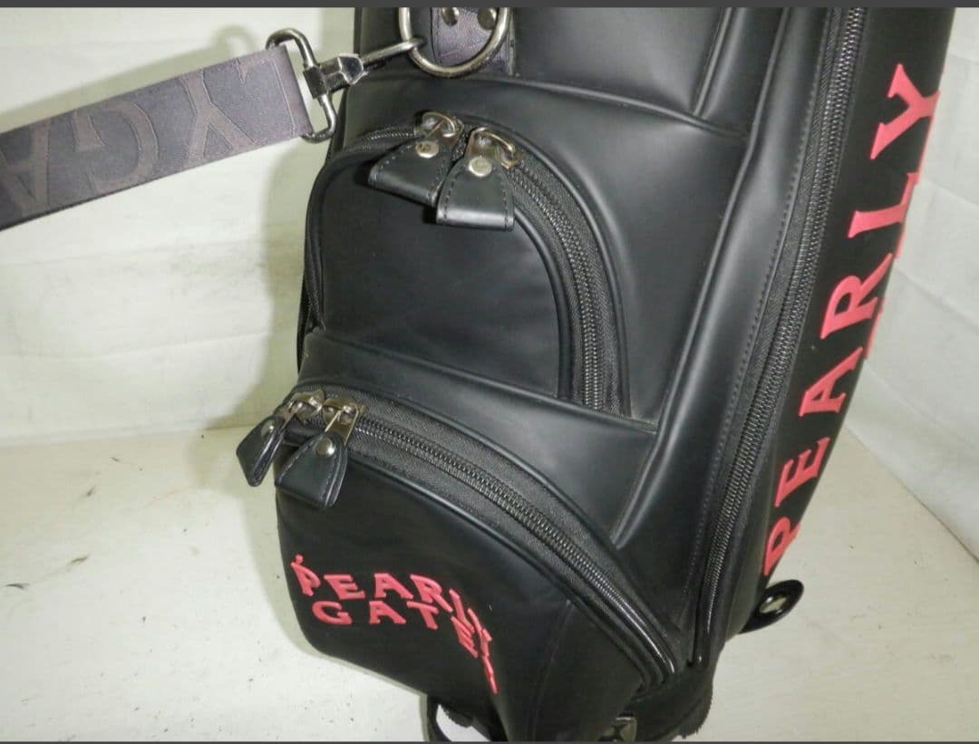 パーリーゲイツ★9.0型★完売品★中古★スタッフ(BK)ゴルフ キャディバック