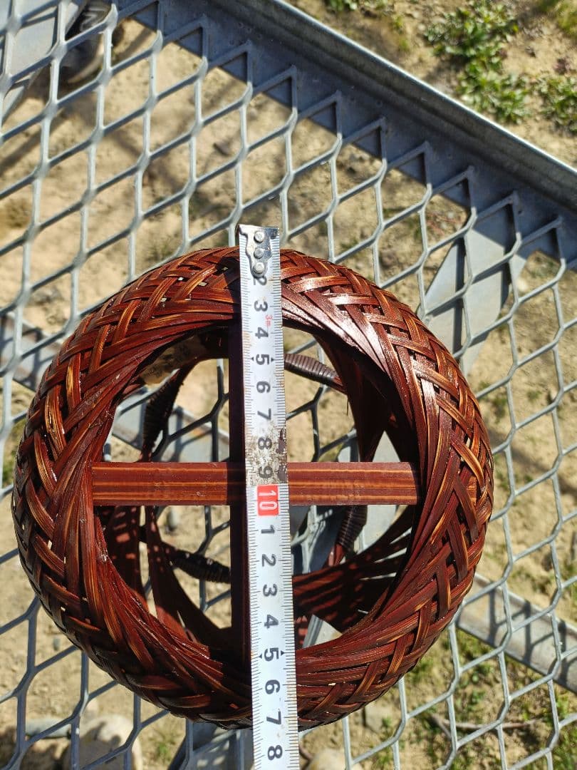 竹製 球形編み込み工芸品　近江特産品　竹細工