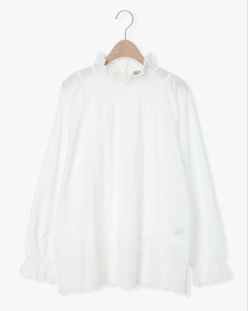 サマンサモスモス スカラップレースブラウス キナリとオフホワイト　2枚セット