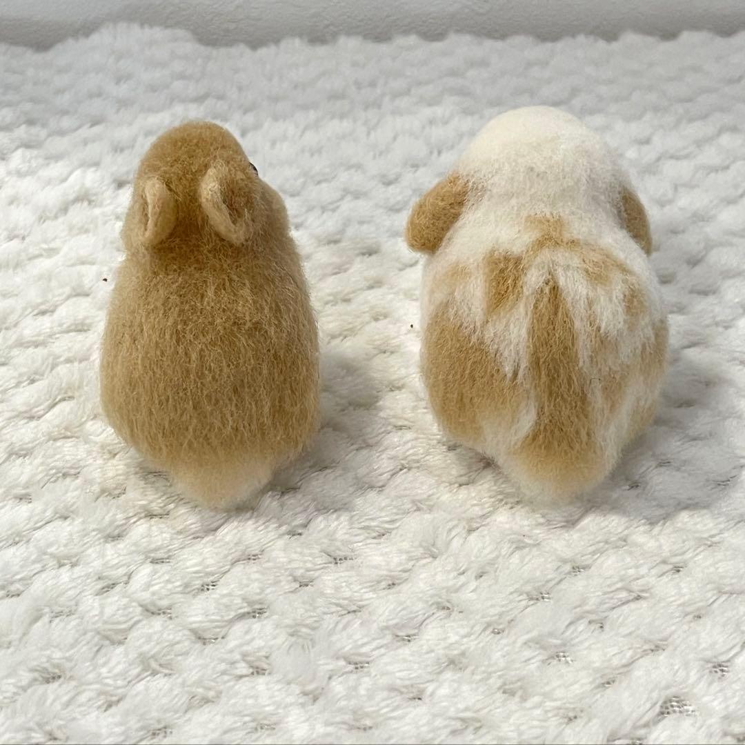 羊毛フェルト 作家様　ハンドメイド　うさぎ 赤ちゃん　2種類セット