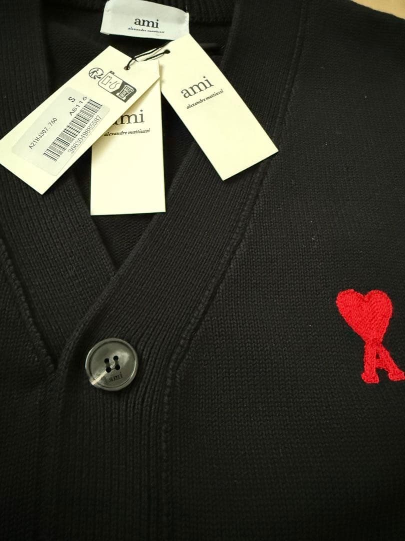 Vネックカーディガン　黒　S