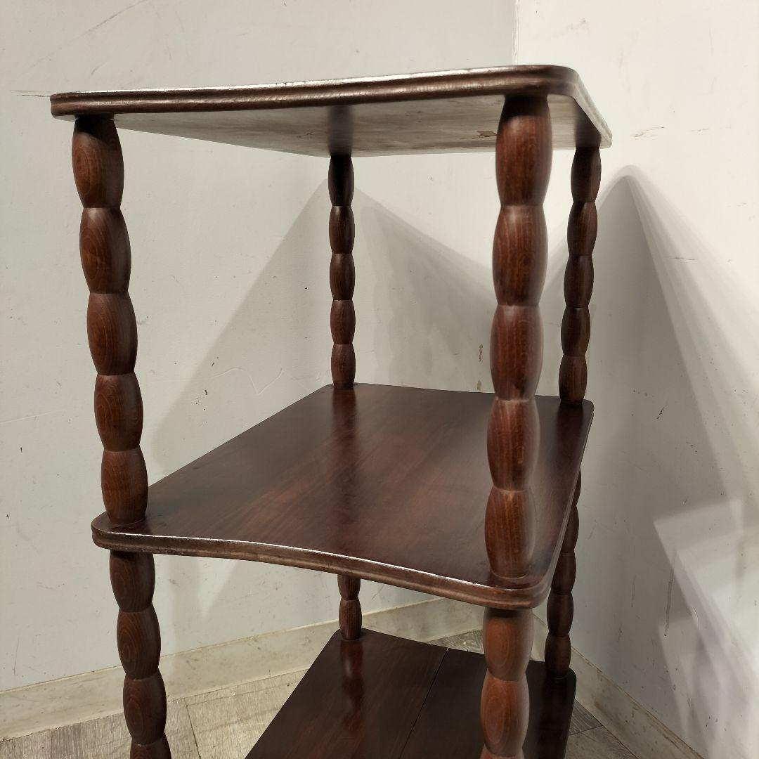 M♦アンティーク　オープンシェルフ　3段ラック　木製