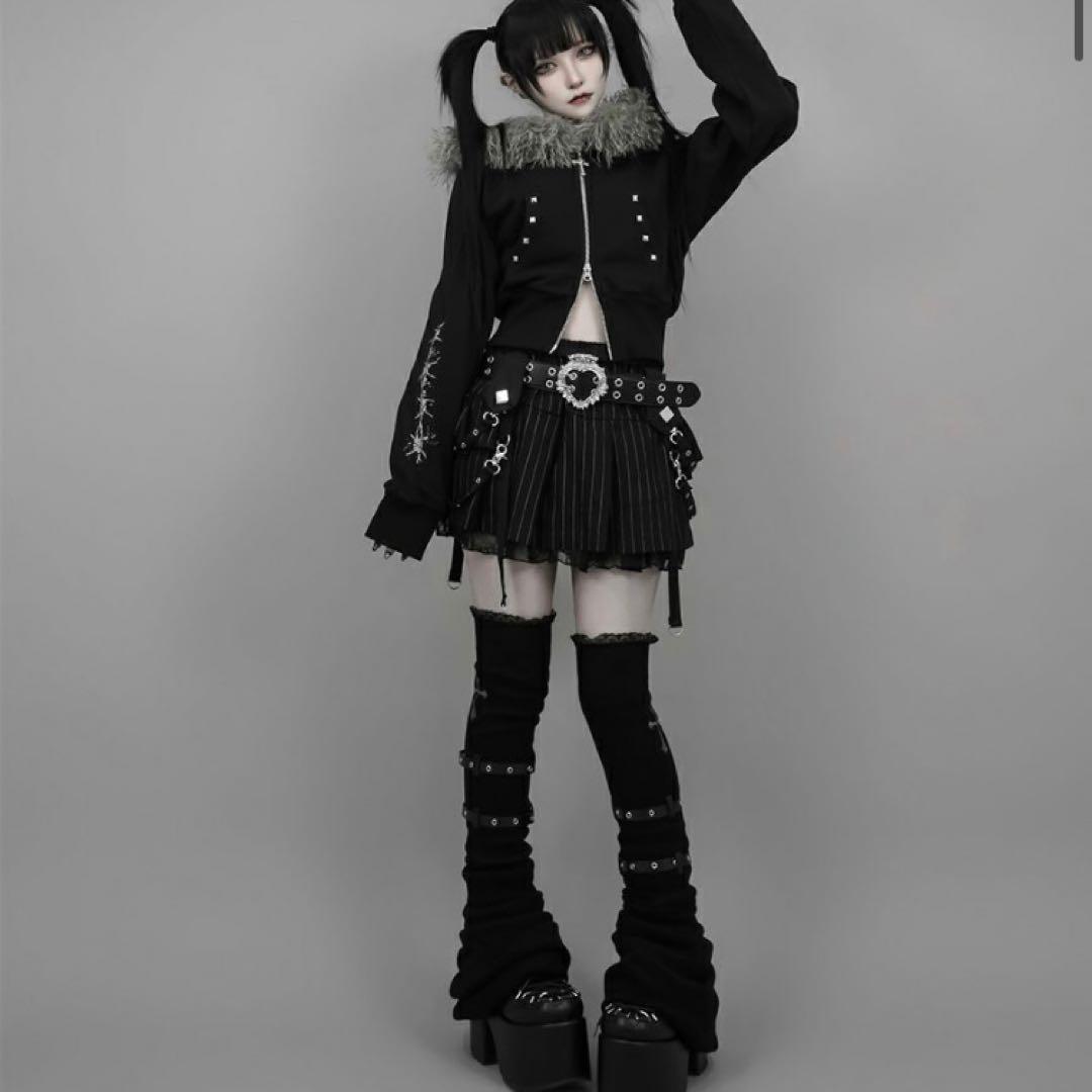 タグ付き DimMoire 十字の誓い ニーハイウォーマー【Black】 黒