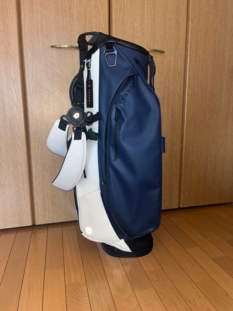 VESSEL Player3.0スタンドゴルフバッグ ネイビー/ホワイト