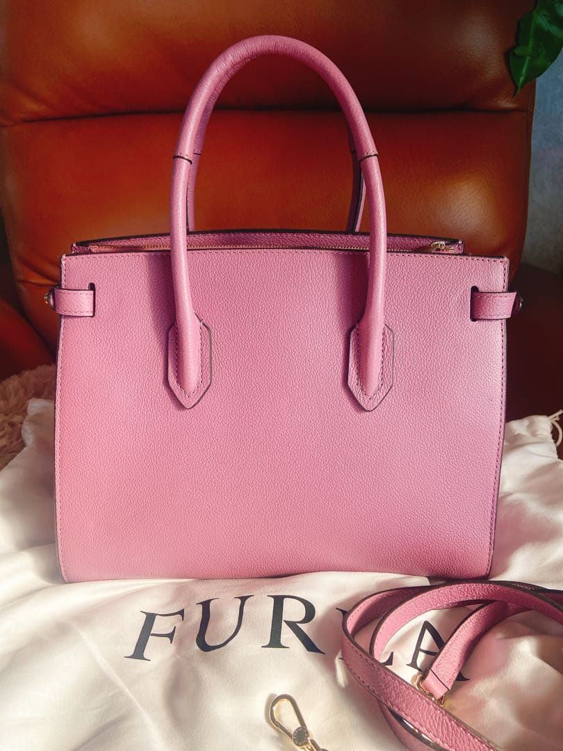 FURLA／2way ハンドバッグ／ピンク