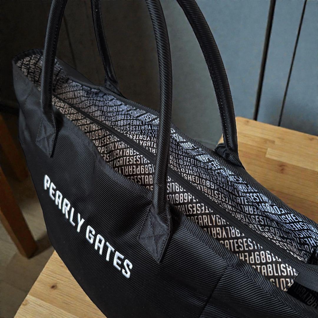 パーリーゲイツ　カートバッグ　トートバッグ　大型　紺　ネイビー　バック　特大　黒