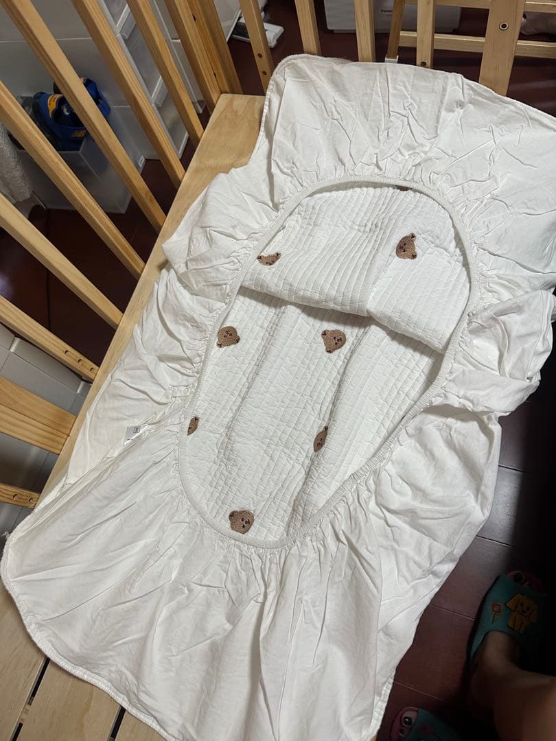 そいねーる3 木製ベビーベッド マットレス付き