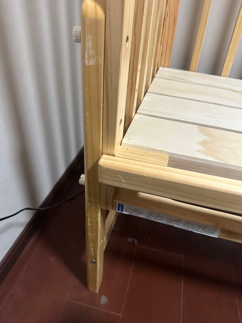 そいねーる3 木製ベビーベッド マットレス付き