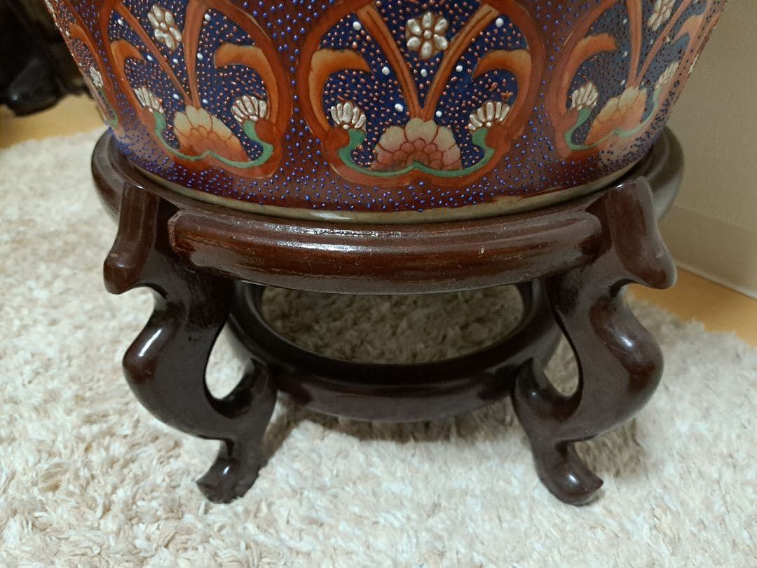 【直接お渡し】絢爛豪華 花口壺 57羽鶴絵 大型142㎝