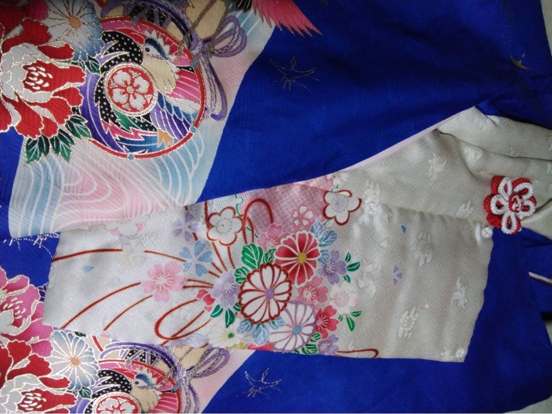 3歳向け・表側正絹・未使用品・お着物とお被覆のセット