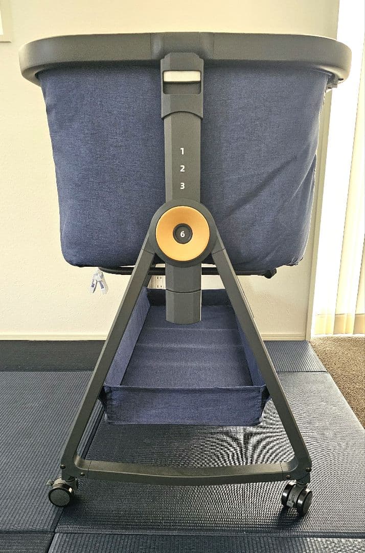 【美品】HZDMJ ベビーベッド ネイビー