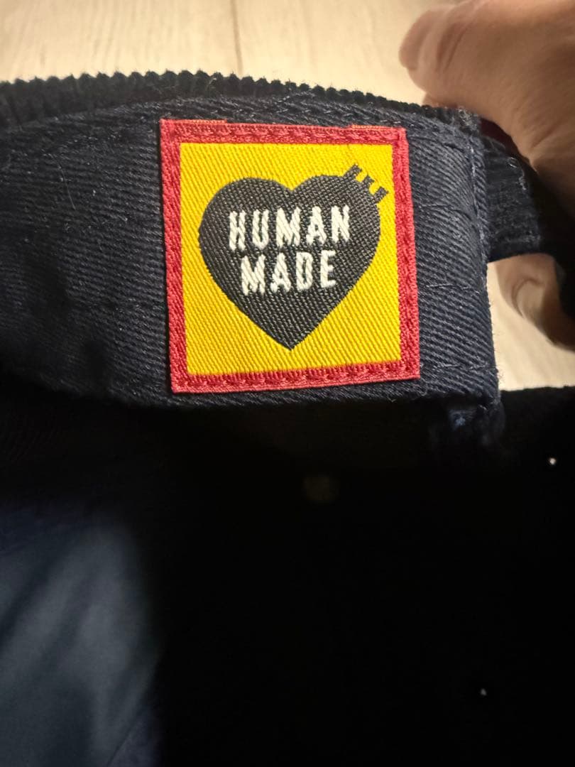 Human Made ネイビーコーディロイキャップ Hロゴ