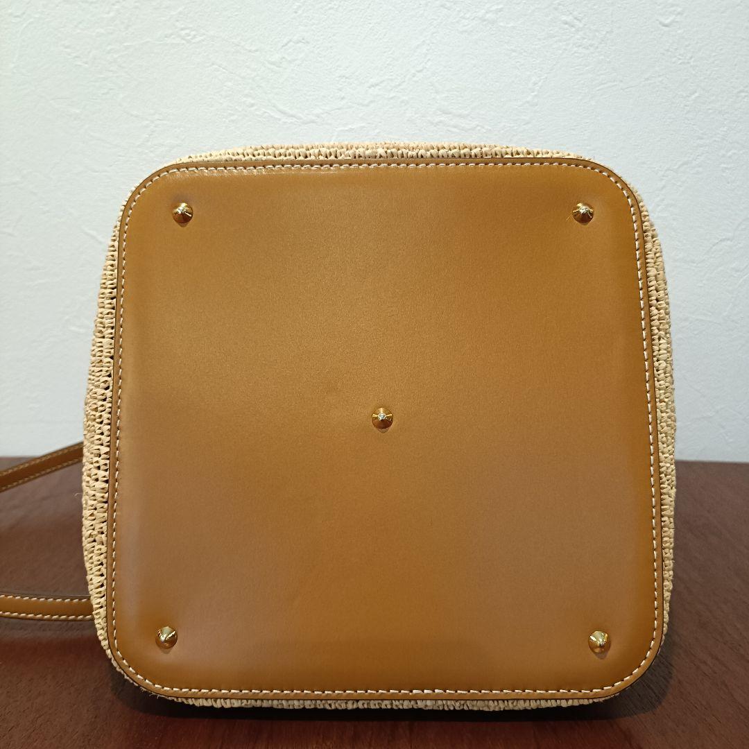 Mark Cross　マーククロス　ストロー バケツ トートバッグ　かごバッグ