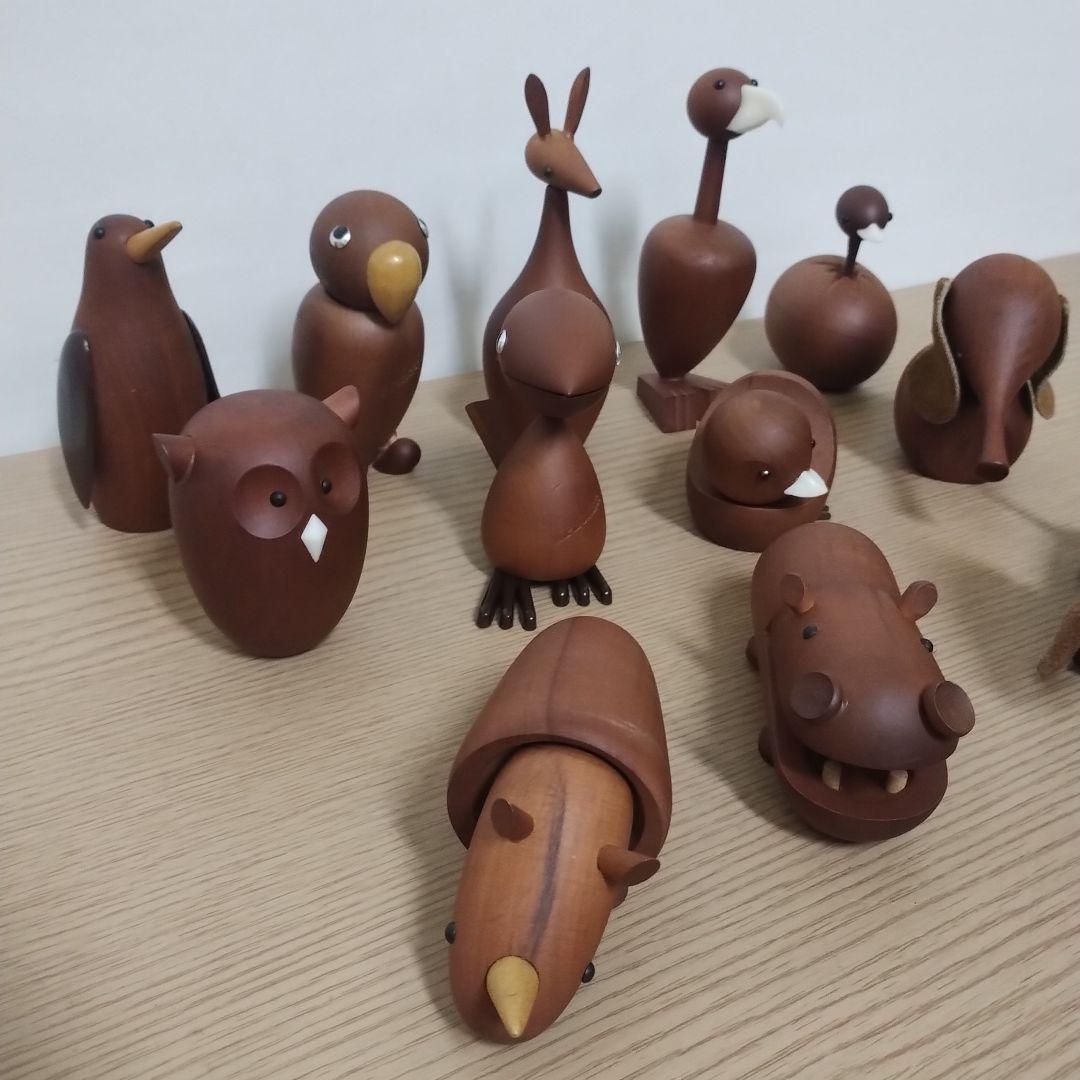 木製動物フィギュア 12体セット