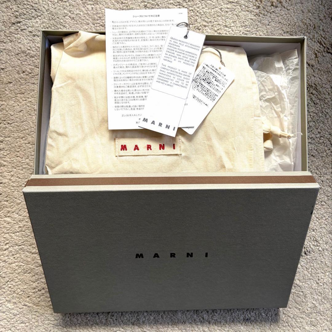 極美品 マルニ MARNI フスベットファークロスサンダル ボア スリッポン