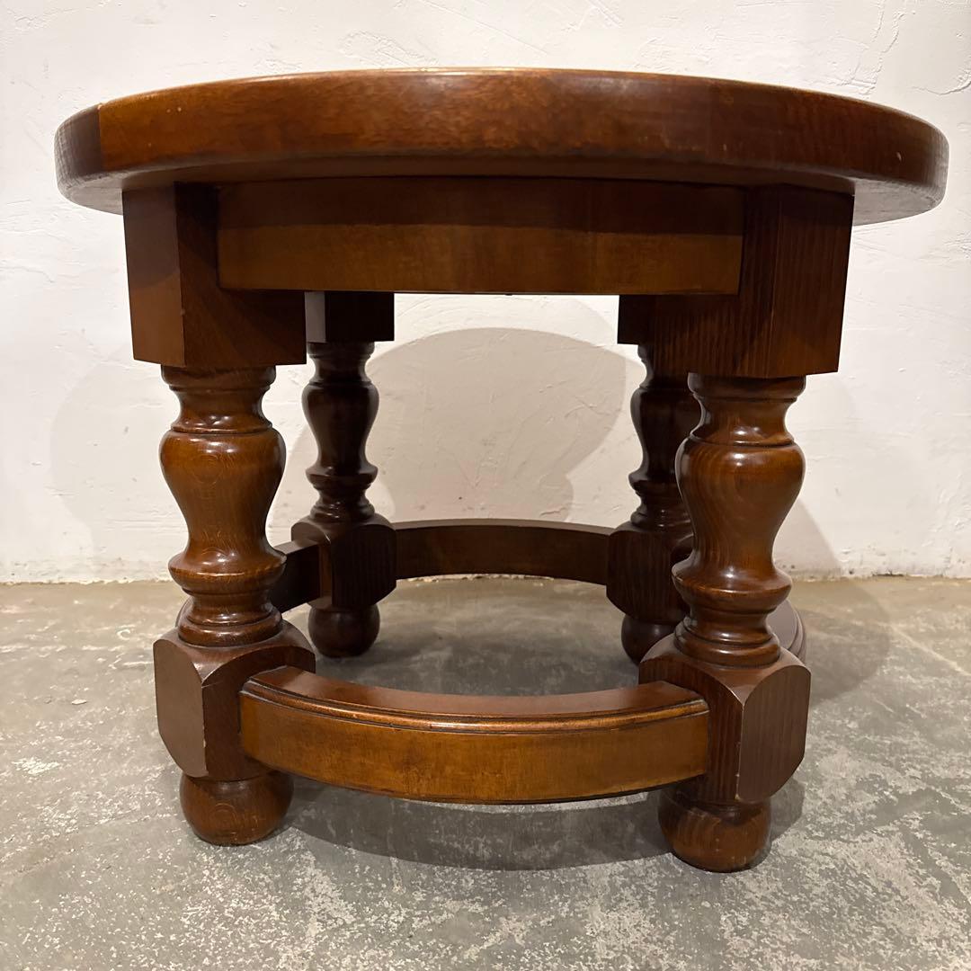 年末年始saleヴィンテージ　ラウンド　コーヒーテーブル