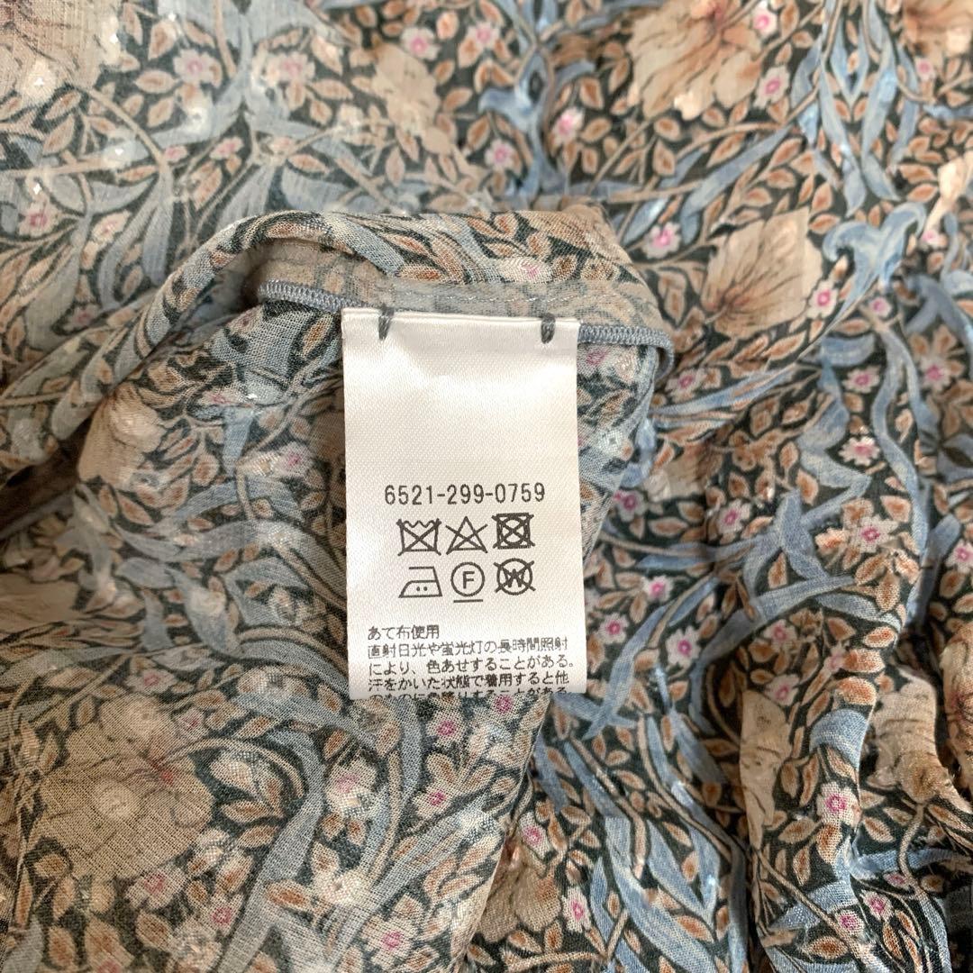 Drawer フラワープリントボウタイブラウス