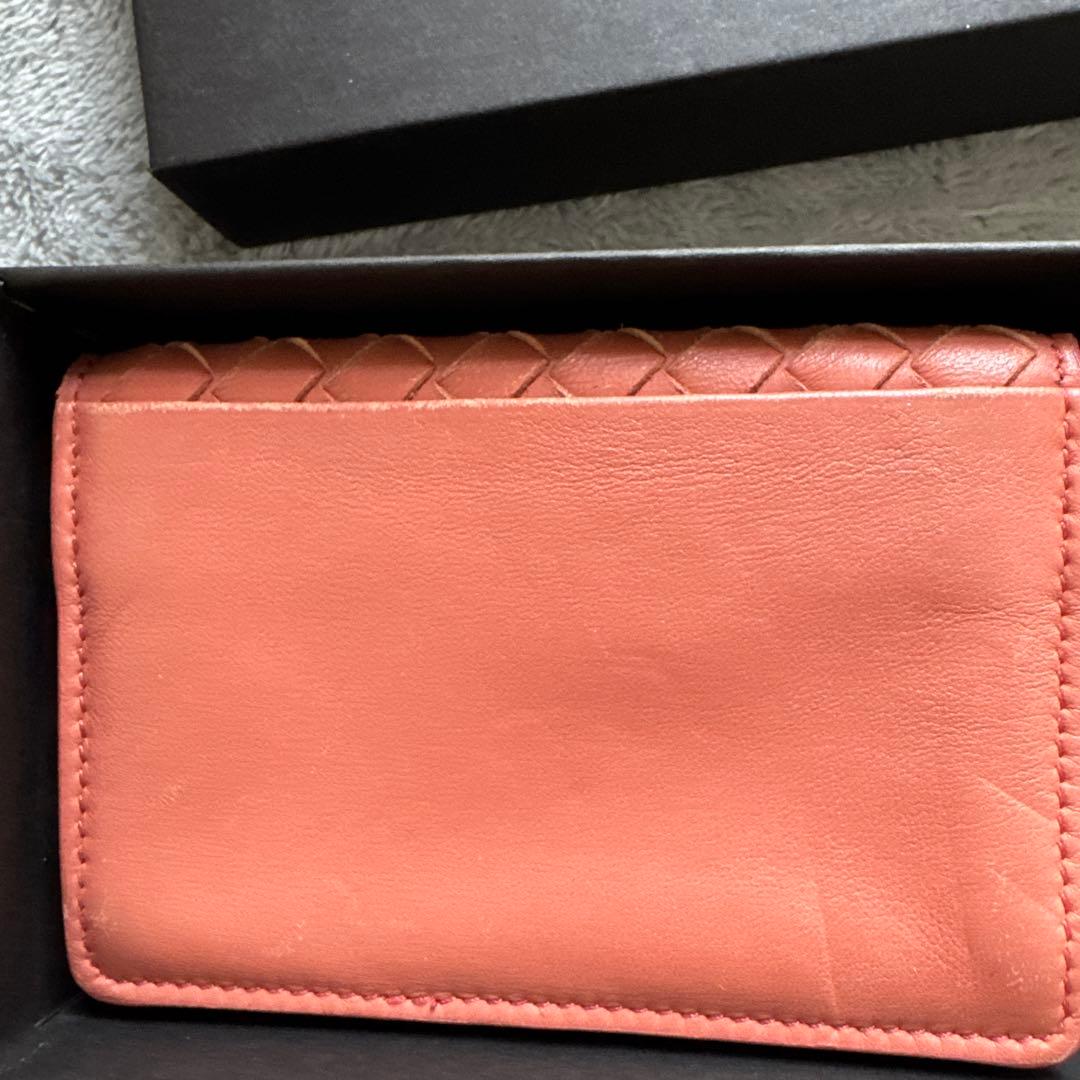 Bottega Veneta ピンク レザー 名刺入れ