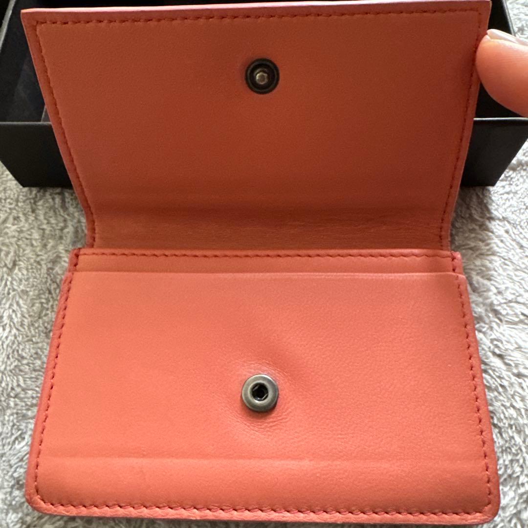 Bottega Veneta ピンク レザー 名刺入れ