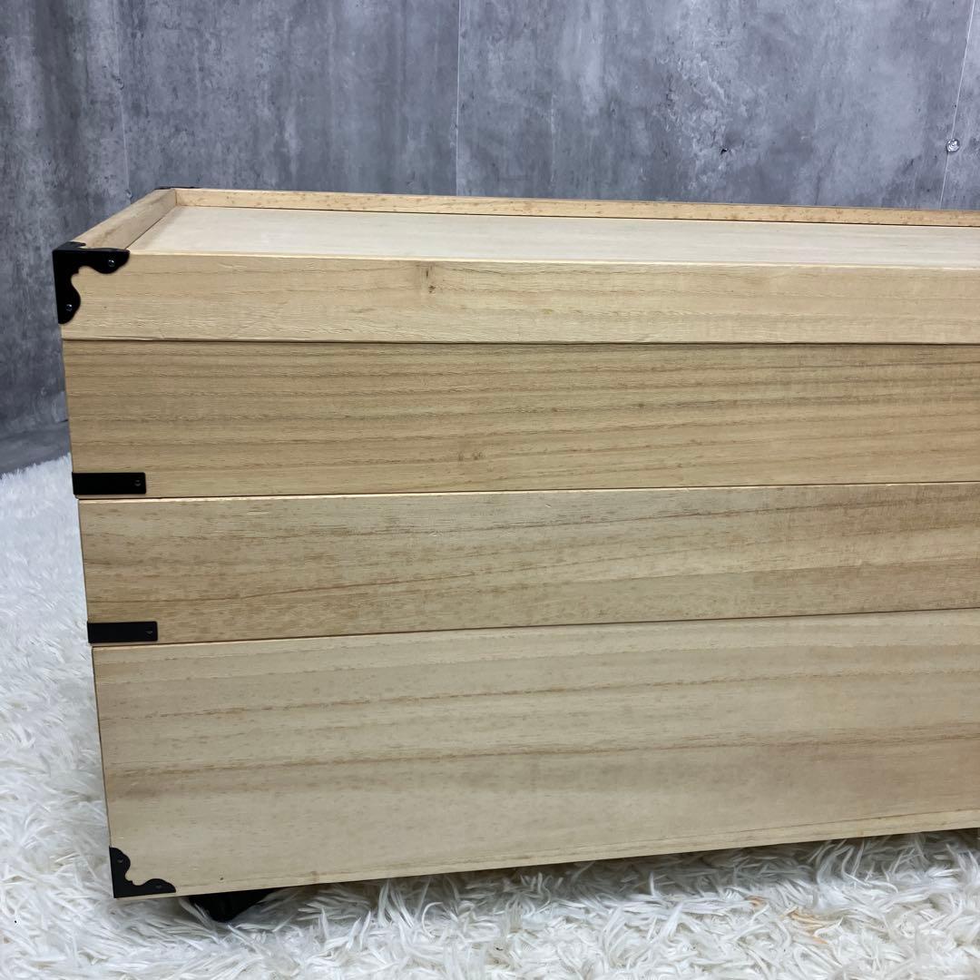 桐箪笥 桐箱 着物 衣装ケース 3段 桐タンス