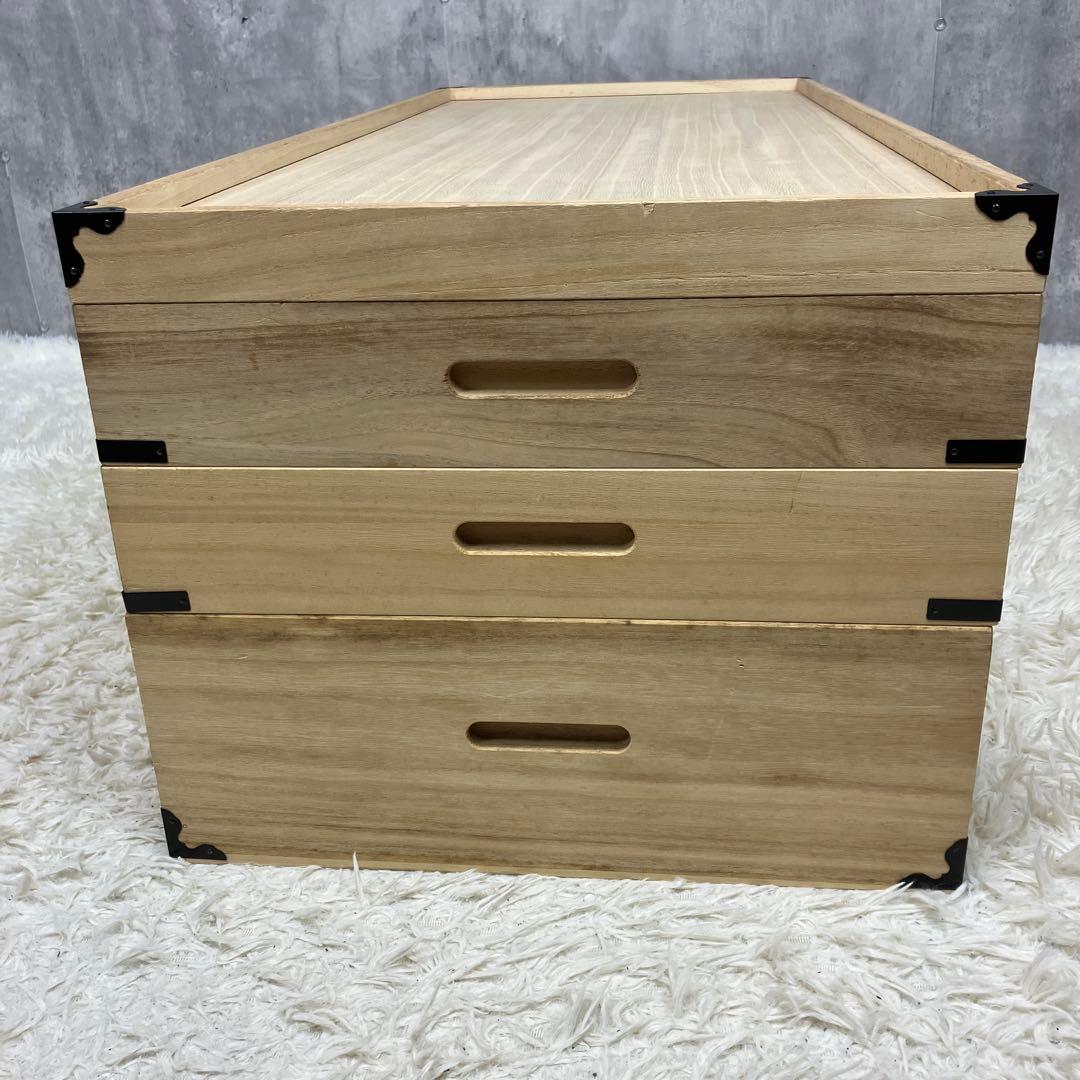 桐箪笥 桐箱 着物 衣装ケース 3段 桐タンス