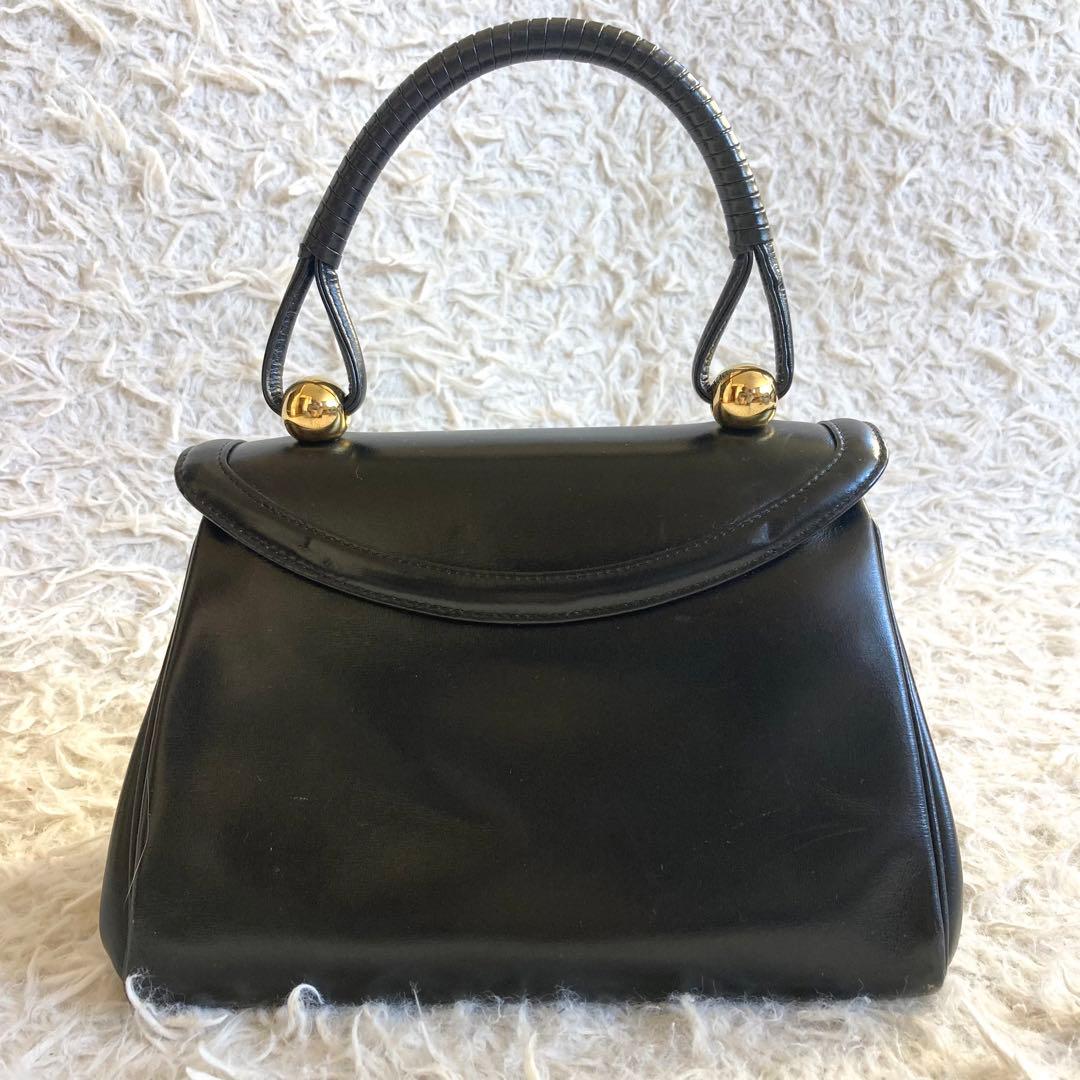 皇室御用達 濱野皮革工藝 HAMANO ハンドバッグ フォーマル 本革 冠婚葬祭