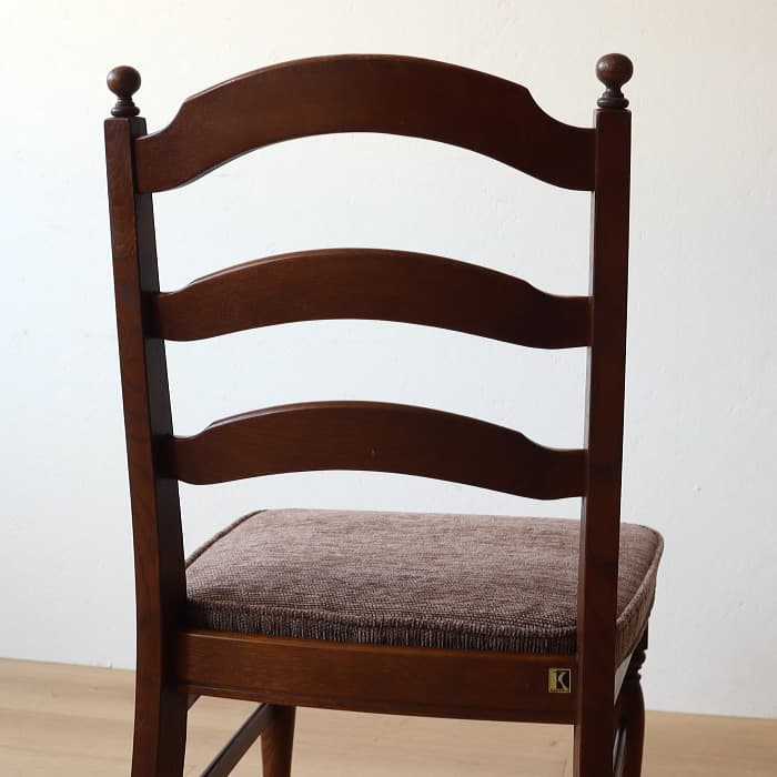 アンティーク 飛騨産業 穂高 ダイニングチェア ナラ キツツキ 無垢材①