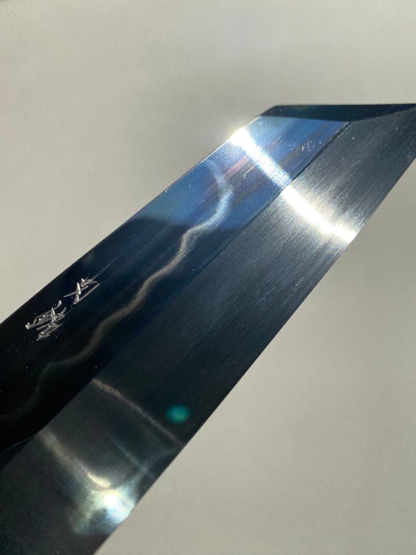 【島人】玄海正国 ケンムキ 6寸 水本焼 青紙2号 水牛角黒檀八角柄銀巻