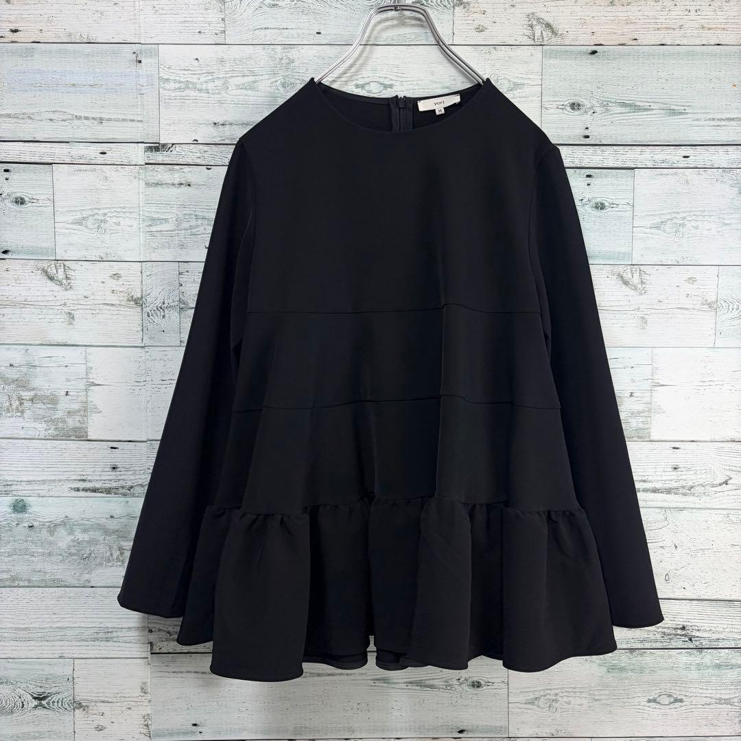 ☆24年モデル☆ヨリ　yori セレモニーティアードブラウス　ブラック　36