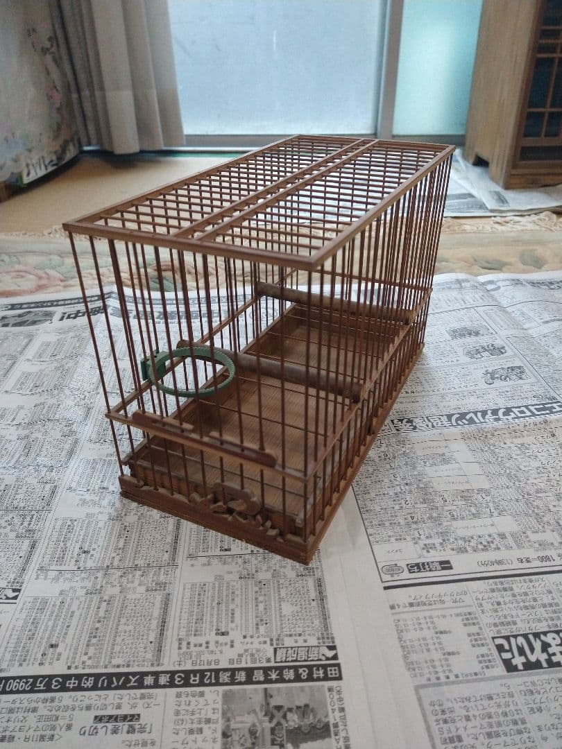 １００年竹製　メジロ籠