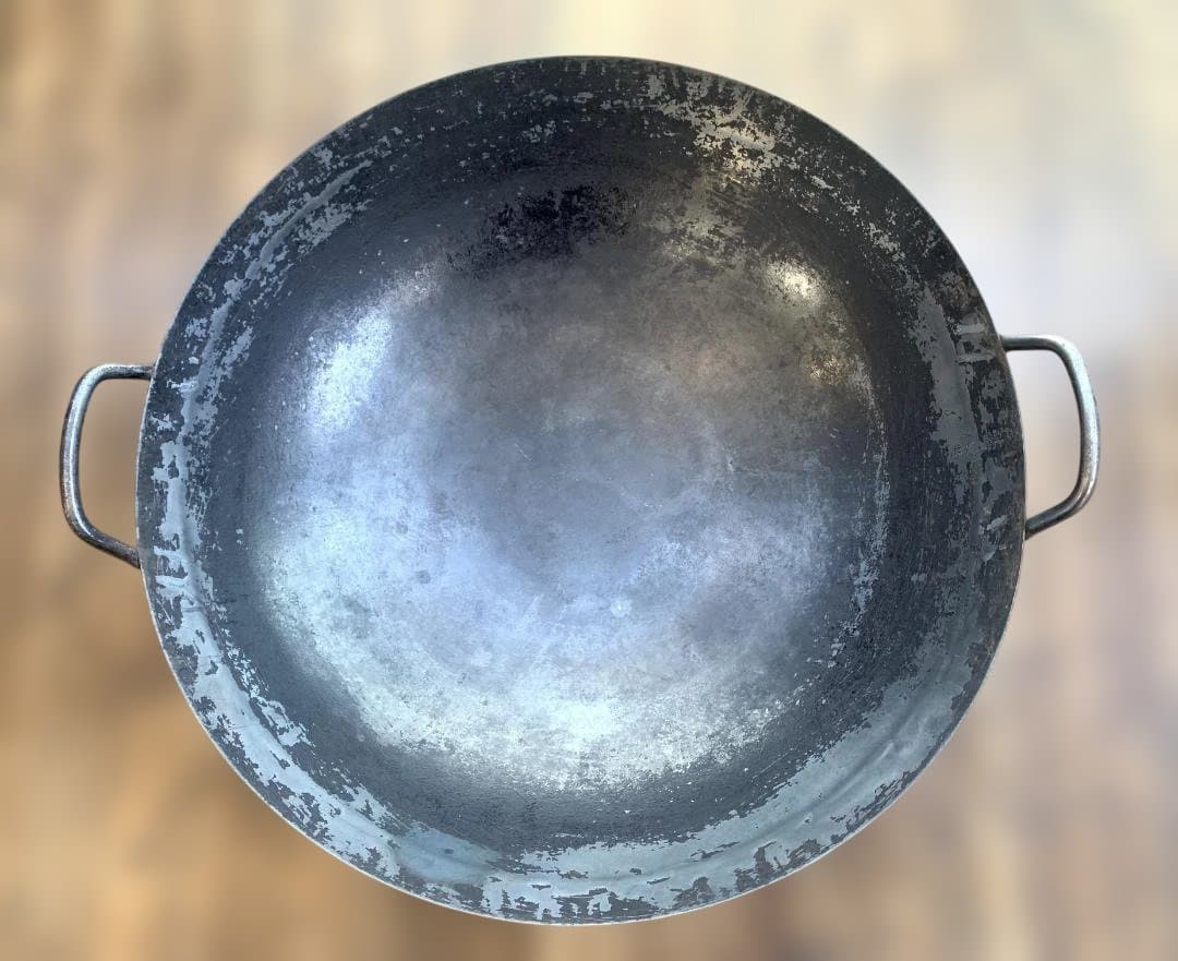 山田工業所 鉄打出 中華鍋 φ60・45cm 鉄油こしφ27cm お玉φ13×2