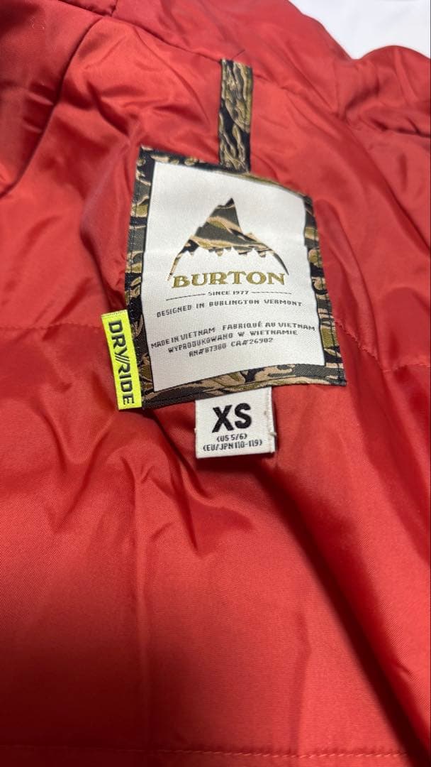BURTON キッズ スノーボードウェア XS