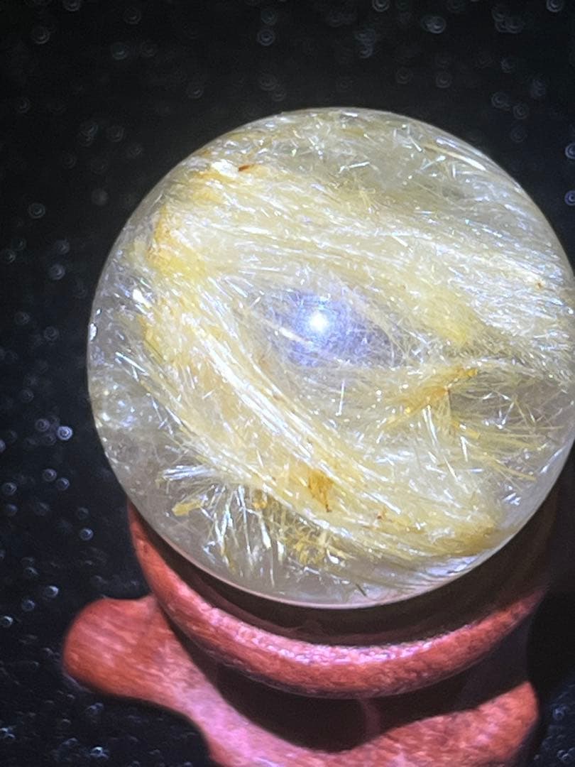 ルチルクォーツ　スフィア　丸玉　24.5mm 透明感抜群　天然石