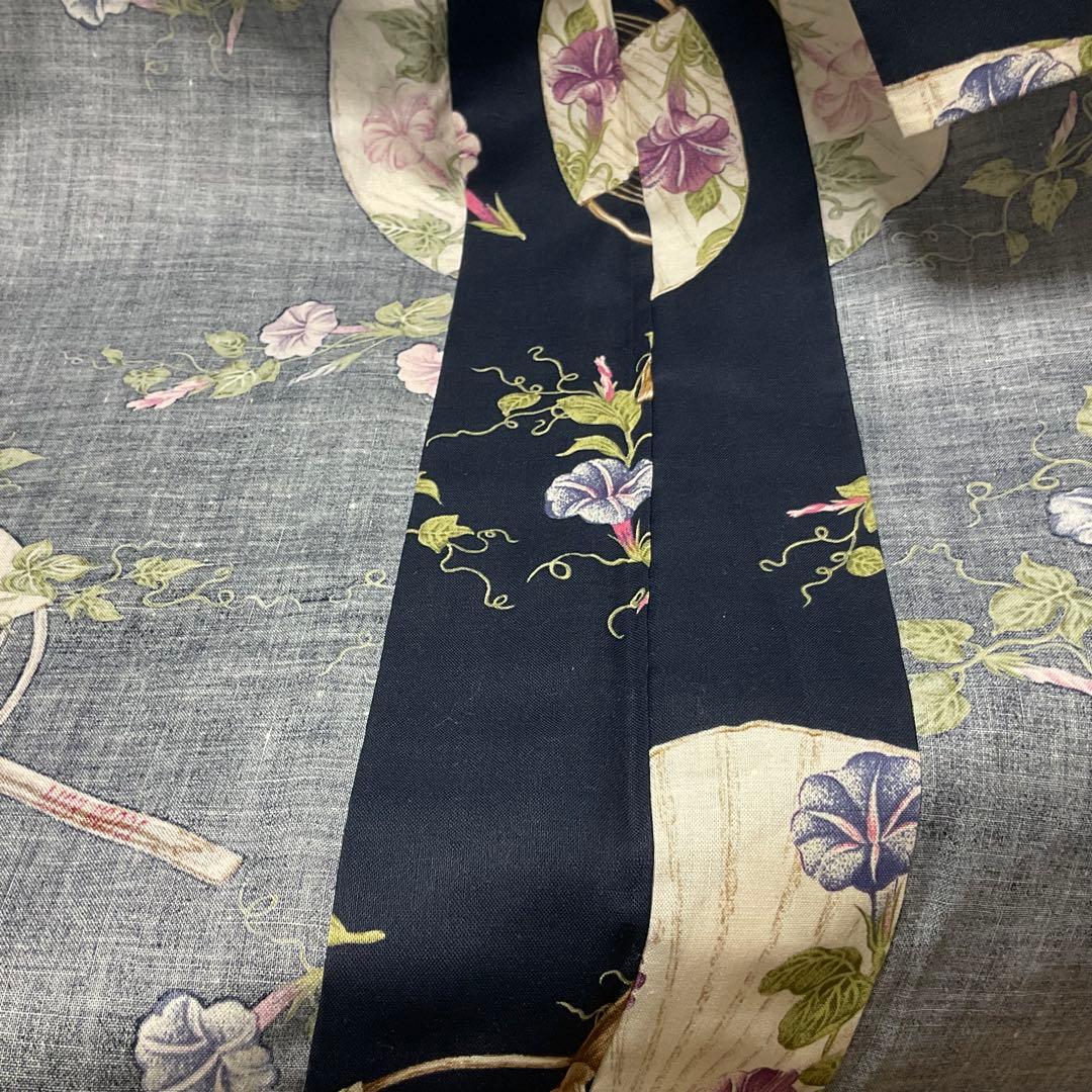 【ピンクハウス】 PINK HOUSE 浴衣 ハンガー 巾着 帯 朝顔うちわ柄